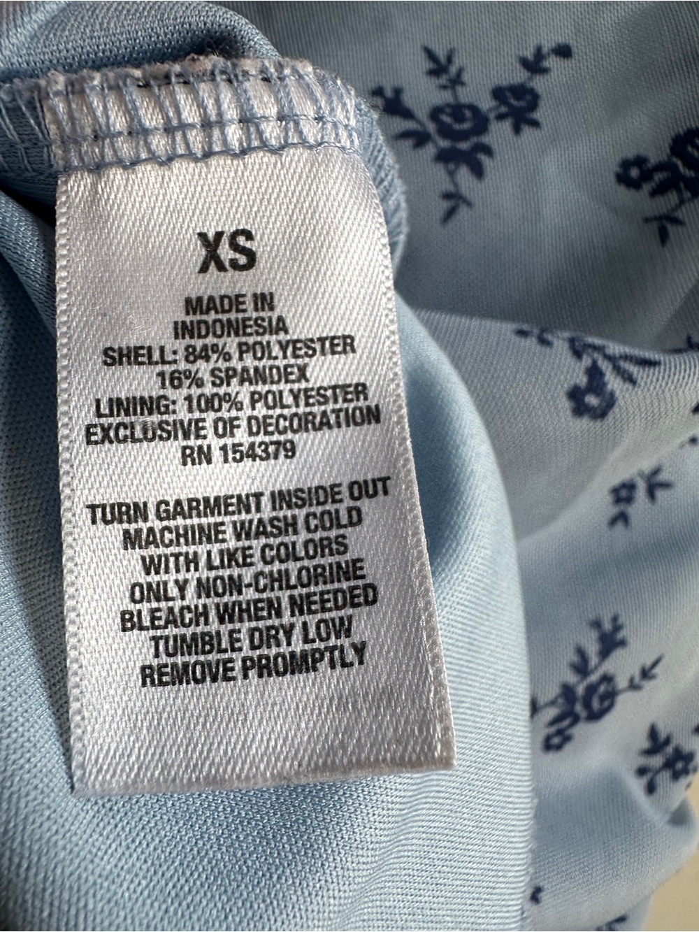 Blue Floral Tie Front Top Coquette Y2K Cottagecore Aeropostale XS - Picture 8 of 8